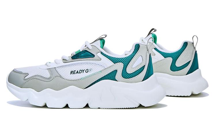 QIAODAN Cushioning, Wear Resistant Low top Running Shoes Men’s White Gray Green