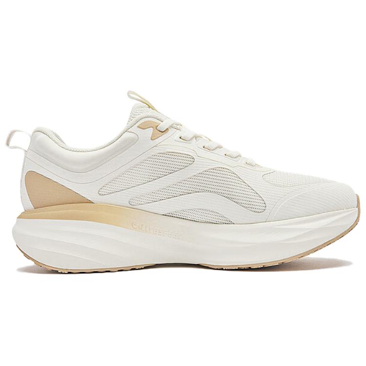 QIAODAN Wear resistant And Lightweight Low top Casual Running Shoes Women’s White Brown