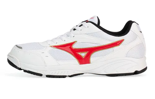 Mizuno Comfortable Fabric Cushioning Abrasion Resistant Breathable Low top Running Shoes Unisex White Red Japan Version