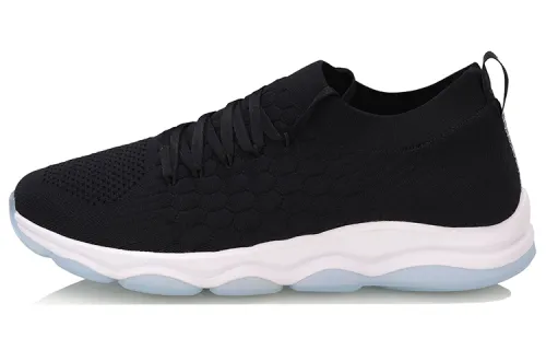 Li Ning Fabric Cushioning Slip Resistant Abrasion Resistant Breathable Lightweight Low top Running Shoes Unisex