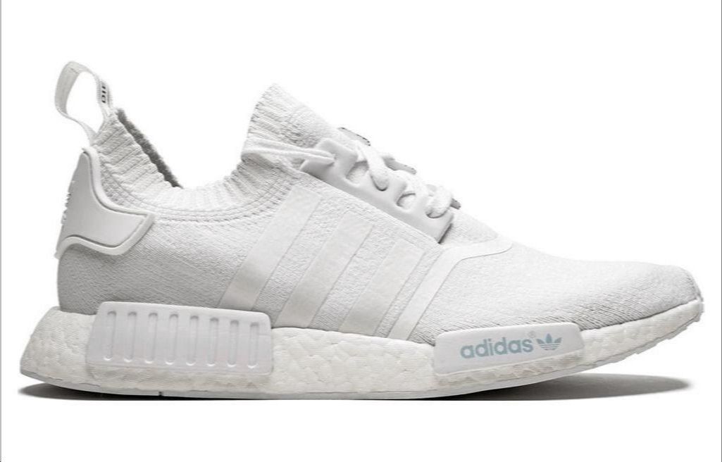 Кроссовки adidas originals NMD_R1 Primeknit Triple White (белые) — Белый — фото 2