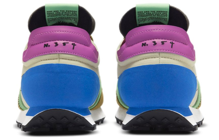 Кроссовки Nike Daybreak Type (хаки с зеленым, красным и синим) — Хаки / зелёный / красный / синий — фото 5