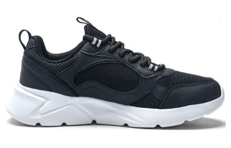 QIAODAN Versatile Cushioning Abrasion Resistant Lightweight Low top Running Shoes Men’s Black White