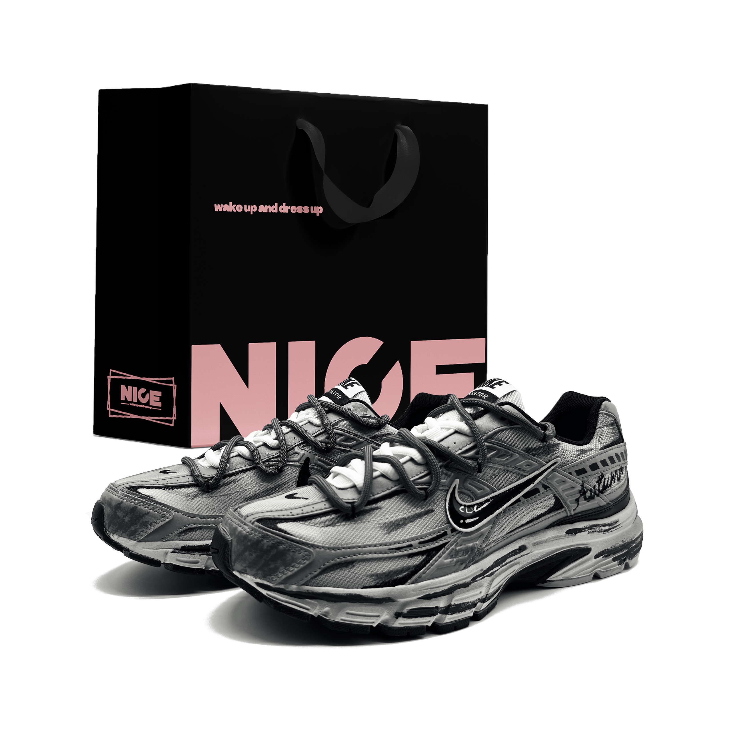 Nike Initiator Cushioning Breathable Support Low top Casual City Commuting Running Shoes Men’s Shadow Gray