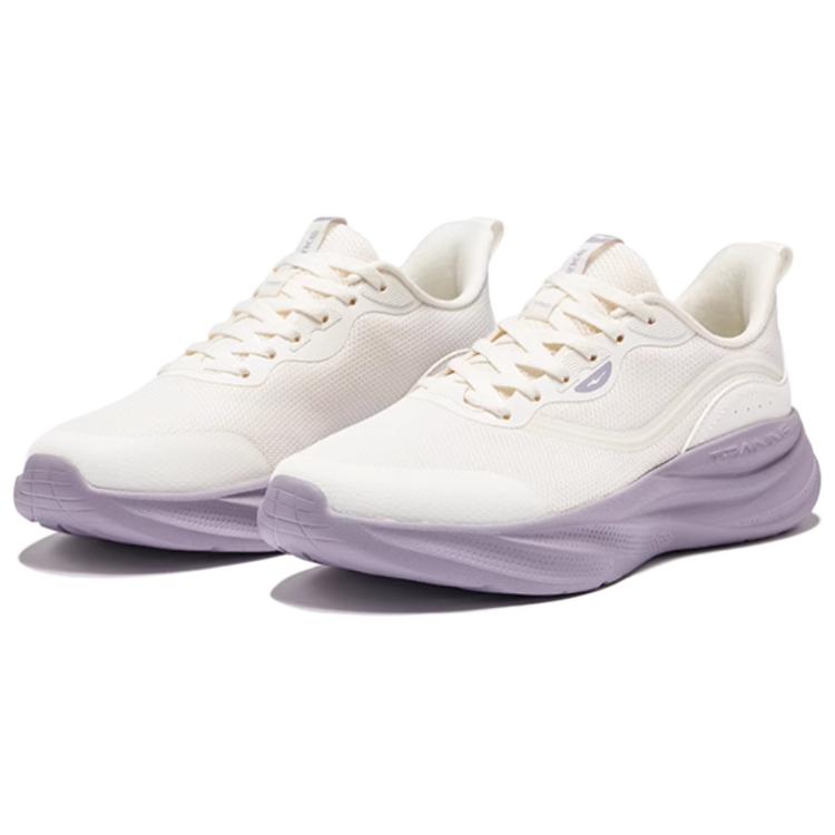 Erke Cushioning Slip Resistant Low top Casual Running Shoes Women’s White Purple