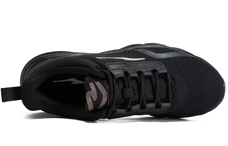 Erke Cushioning Slip Resistant Abrasion Resistant Breathable Low top Running Shoes Women’s Black Gold
