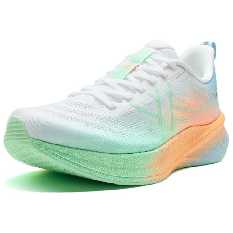 XTEP 360 Slip Resistant, Abrasion Resistant, Rebound Low top Sprint Running Shoes Men’s White Green Orange