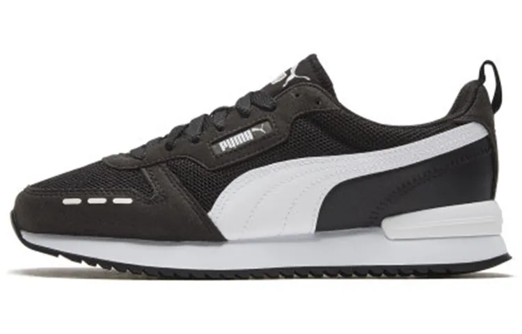 PUMA R78 Mesh Breathable Low top Casual City Commuting Running Shoes Unisex Black White
