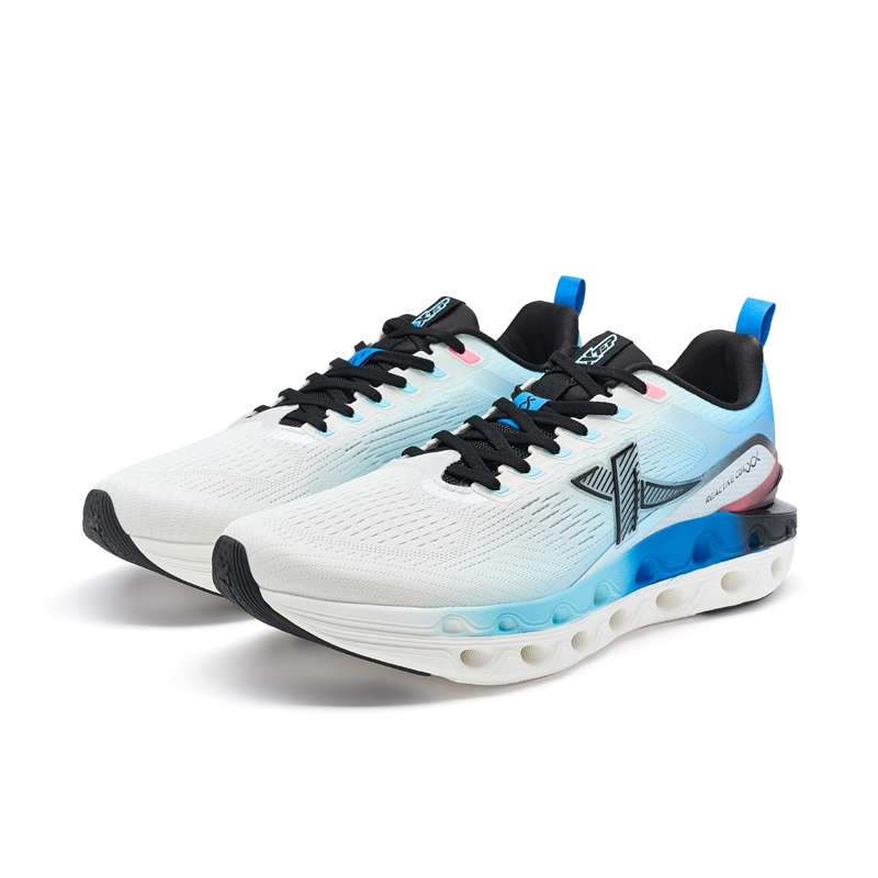 XTEP Cushioning Spin 11 Cushioning Lightweight Breathable Low top Casual Training Running Shoes Men’s White Blue