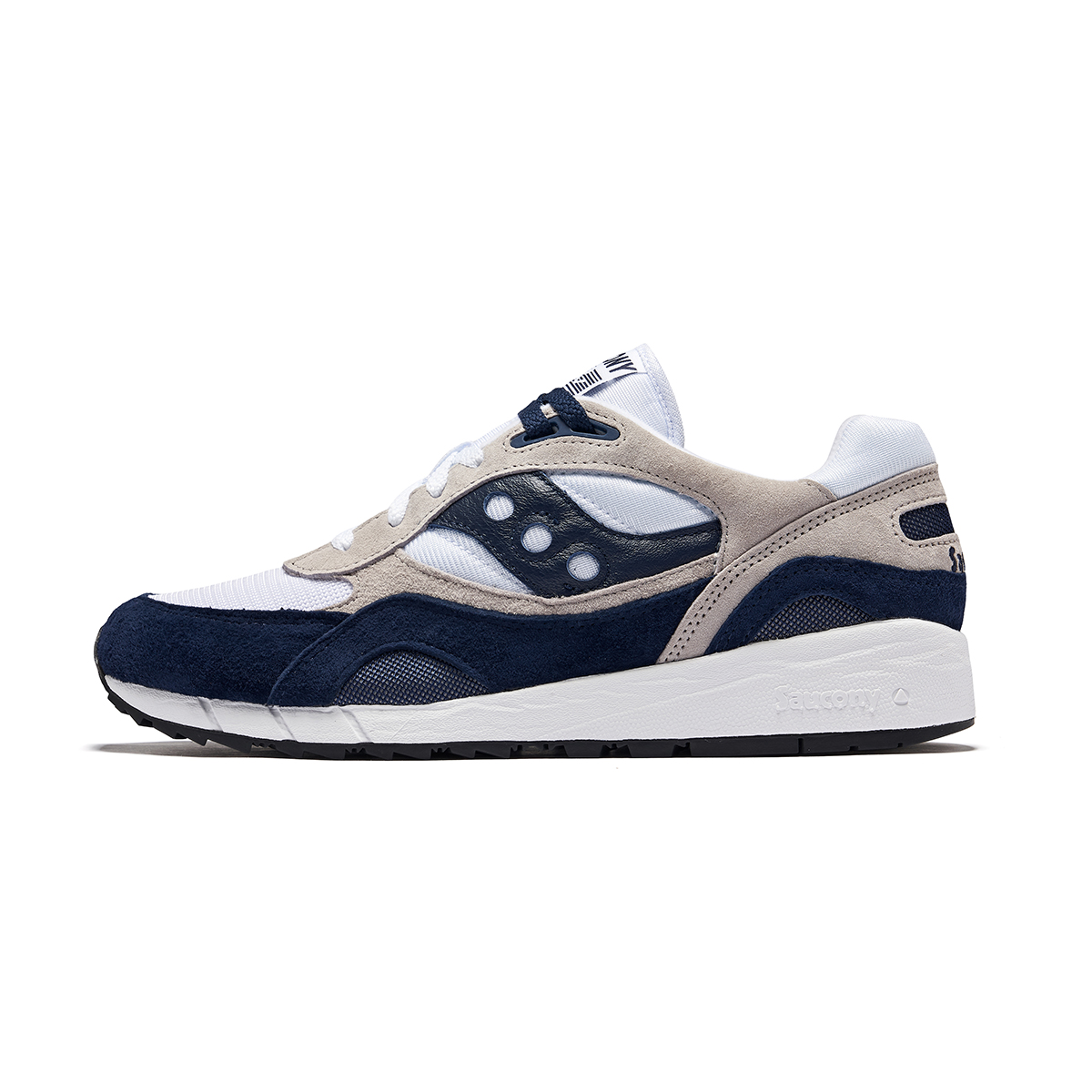 Saucony Low top Casual Running Shoes Unisex White Dark Blue