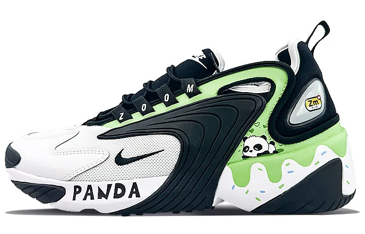 Nike Zoom 2K Low top Running Shoes Unisex Black White Green