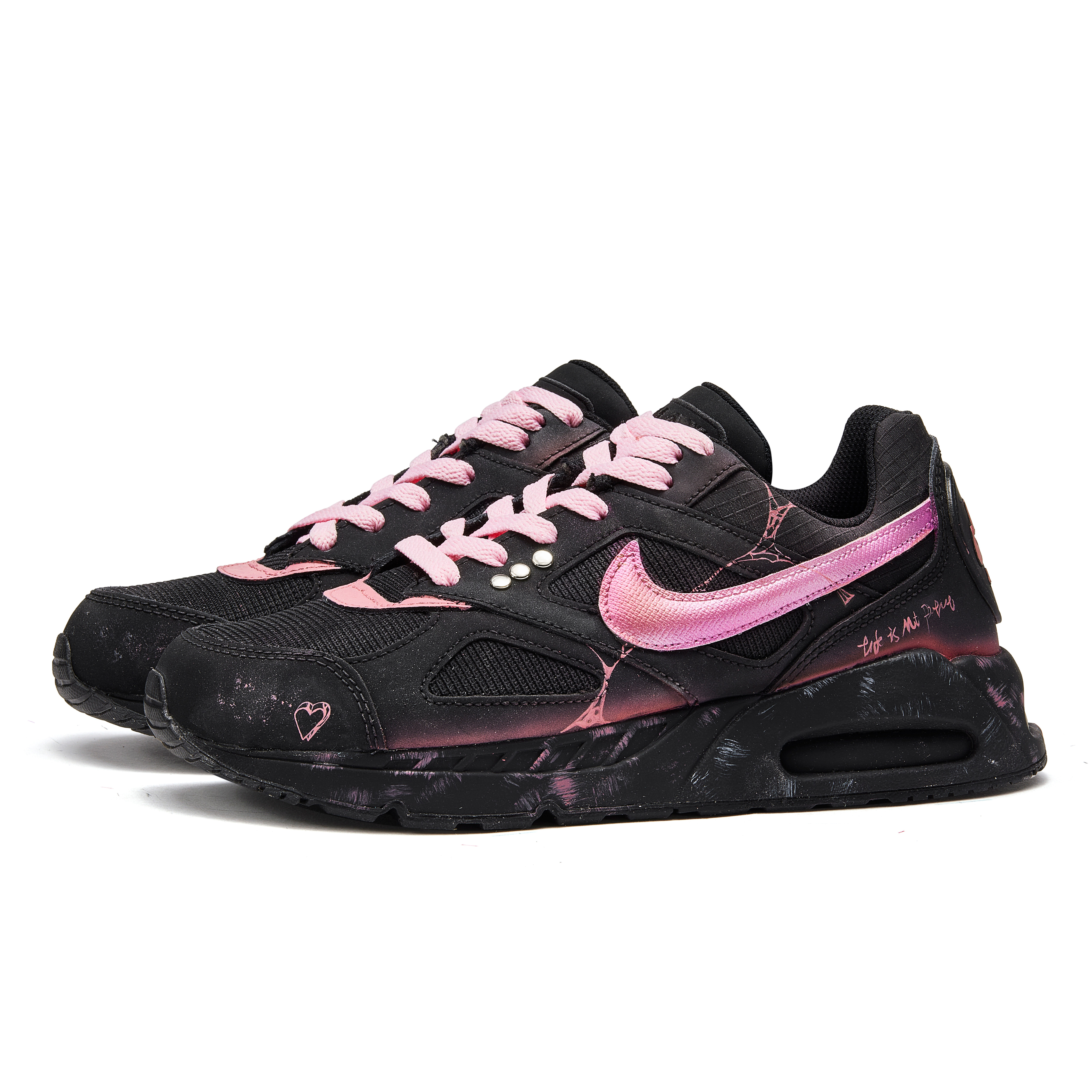 Nike Air Max Ivo Slip Resistant Slip Resistant Low top Running Shoes Women’s Black Pink