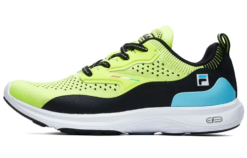 FILA Fabric Cushioning Abrasion Resistant Breathable Low top Running Shoes Men's Green Black Blue