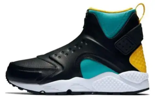 Nike Air Huarache Run Mid Black Clear Jade Gold Women's