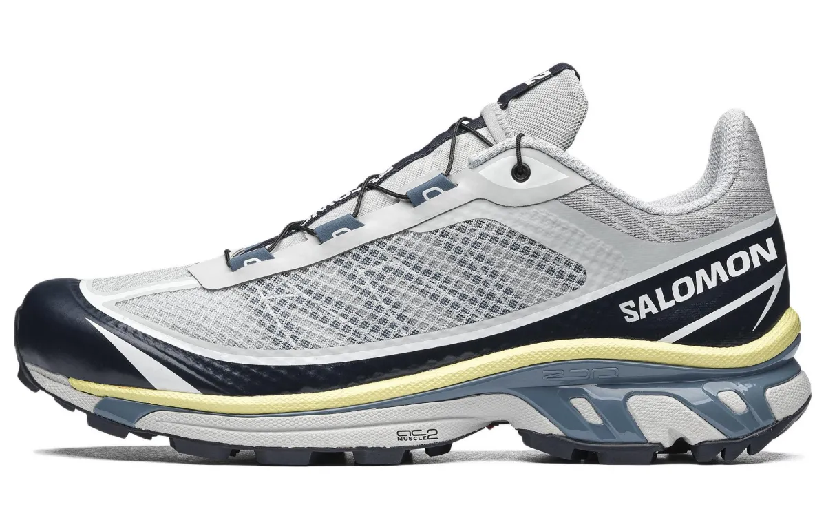 SALOMON Comfortable Slip Resistant Coverage Low top Casual Running Shoes Unisex Gray Black Yellow