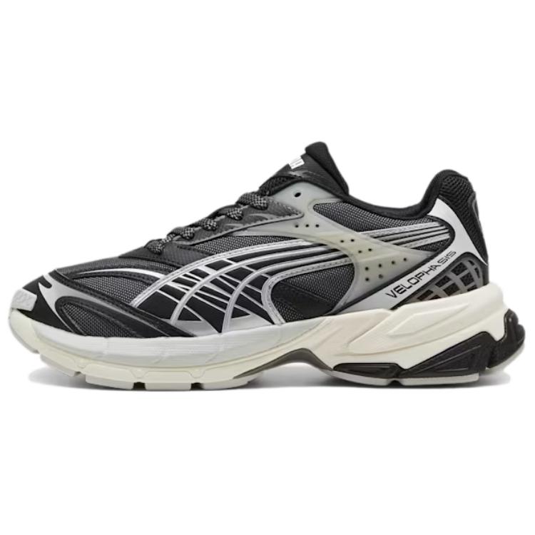 PUMA Velophasis Soft And Comfortable Slip Resistant Abrasion Resistant Low top Running Shoes Unisex Black