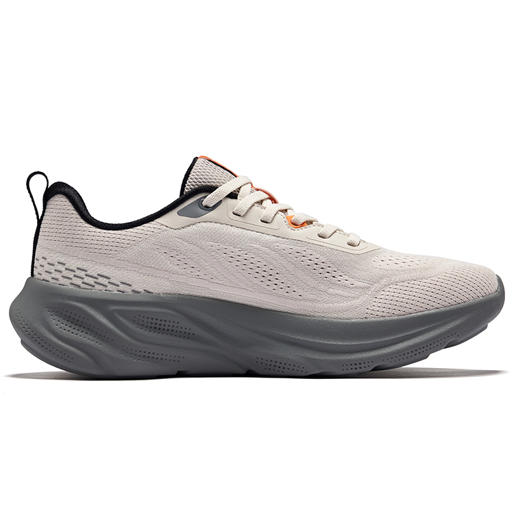 Erke Cloud Steps Cushioning Breathable Rebound Low top Casual Running Shoes Men’s Pumice Gray