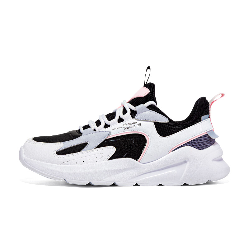 Erke Abrasion Resistant Breathable Low top Casual Running Shoes Women’s Black White