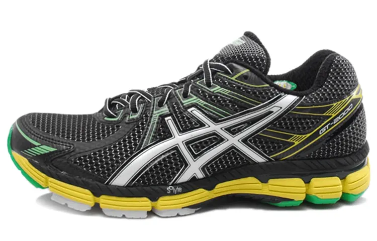 Asics GT 2000 Low top Running Shoes Men's Black White Yellow