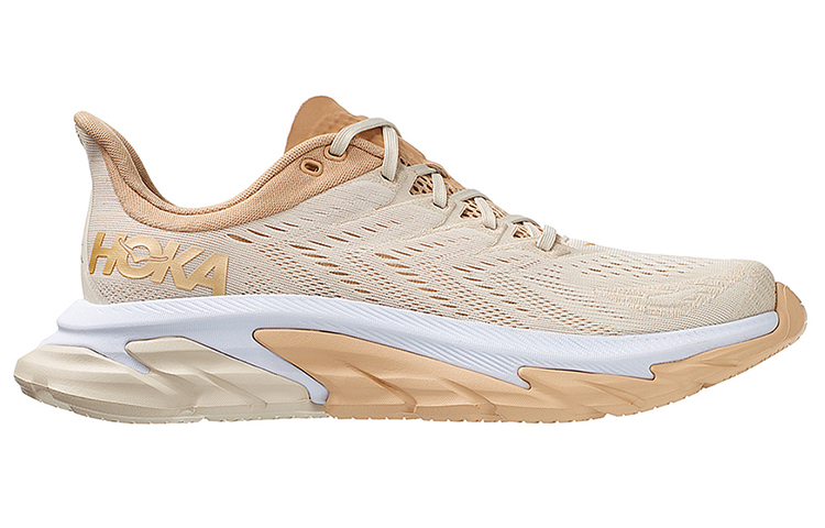 Мужские кроссовки HOKA ONE Clifton Edge (бежевые) — фото 2
