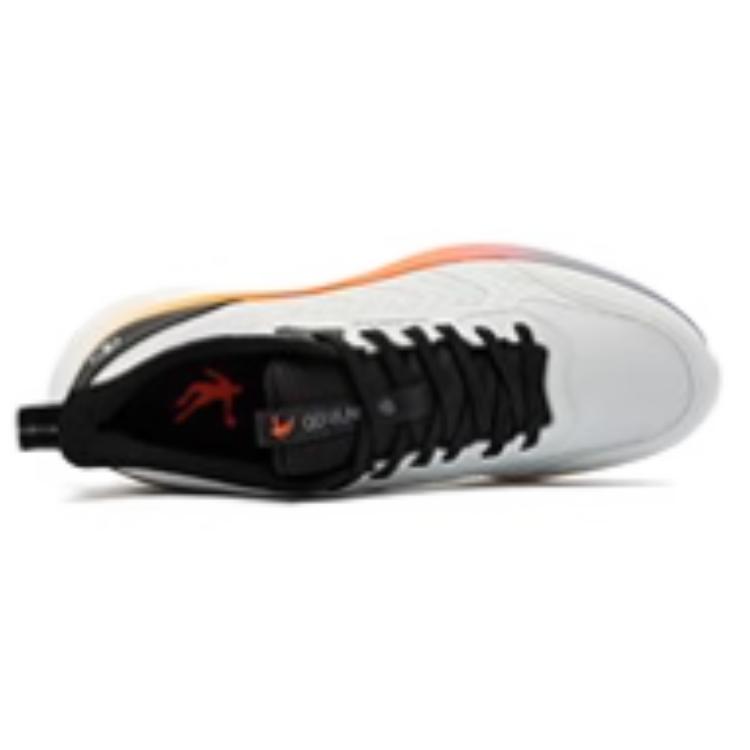 QIAODAN Cushioning Slip Resistant Cushioning Slip Resistant Low top Casual Running Shoes Men’s Gray Black Orange