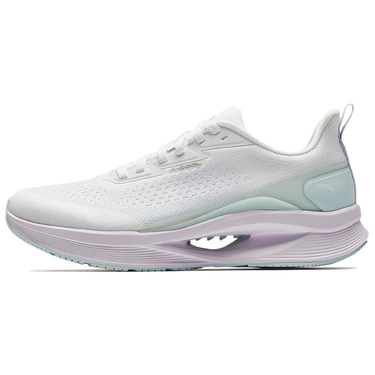 Anta Cushioning Abrasion Resistant Low top Casual Running Shoes Women’s White Purple Green