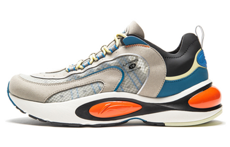 Li Ning V8 Trendy Low top Running Shoes Men's Camel Gray