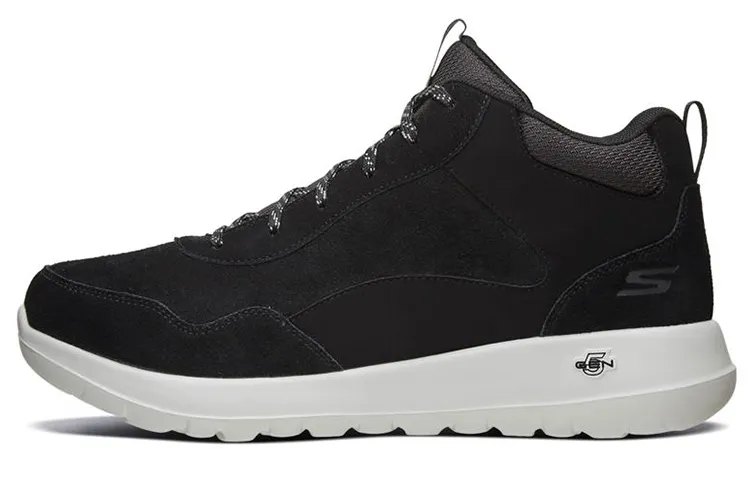 Skechers GO WALK Ma Split Suede Mid top Running Shoes Men's Black