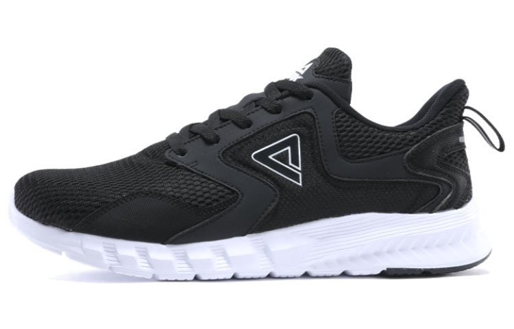 PEAK Mesh Leather, Textile Breathable Low top Running Shoes Men’s Black