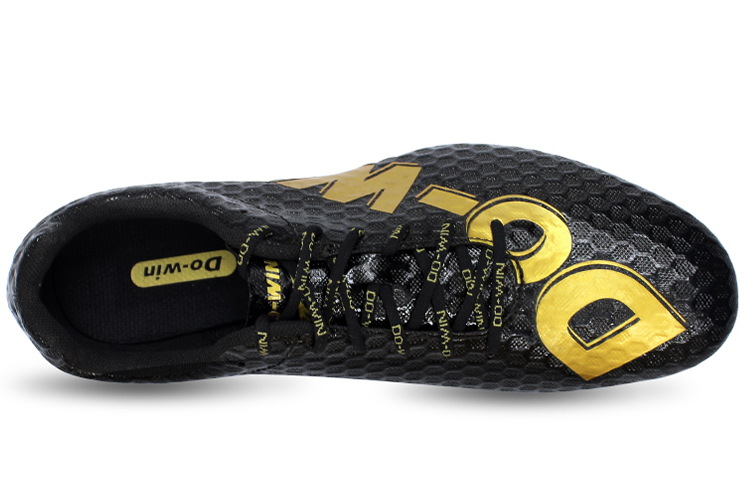 DO WIN Cushioning Slip Resistant Abrasion Resistant Low top Sprint Running Shoes Unisex Black Gold