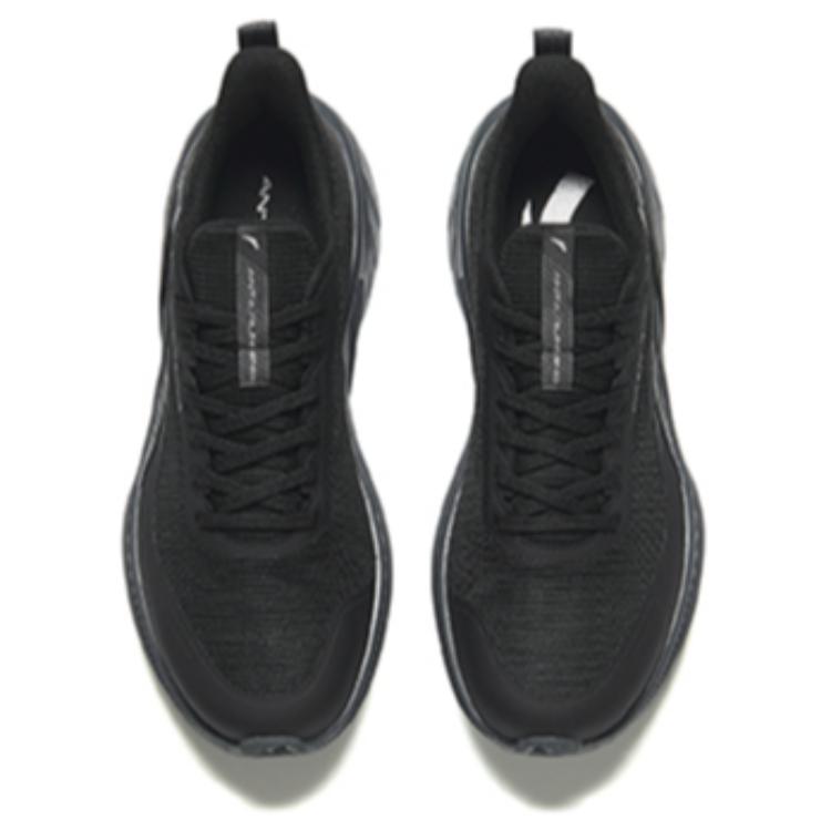 Anta A Shock Cushioning Slip Resistant Low top Casual Running Shoes Men’s Basic Black