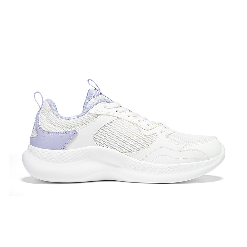 361° Cushioning Breathable Lightweight Low top Casual Running Shoes Women’s Feather White Chalk Purple