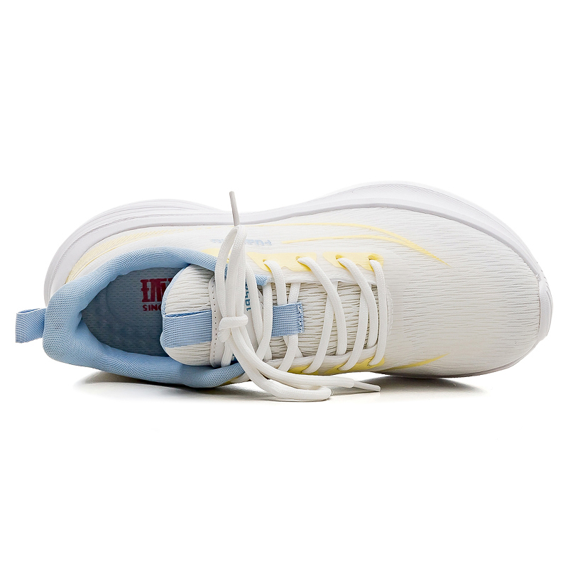 HUANQIU Slip Resistant, Abrasion Resistant, Breathable Low top Casual Running Shoes Women’s White Yellow