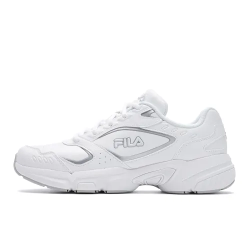 FILA DECIMUS Cushioning Low top Running Shoes Women's White Silver