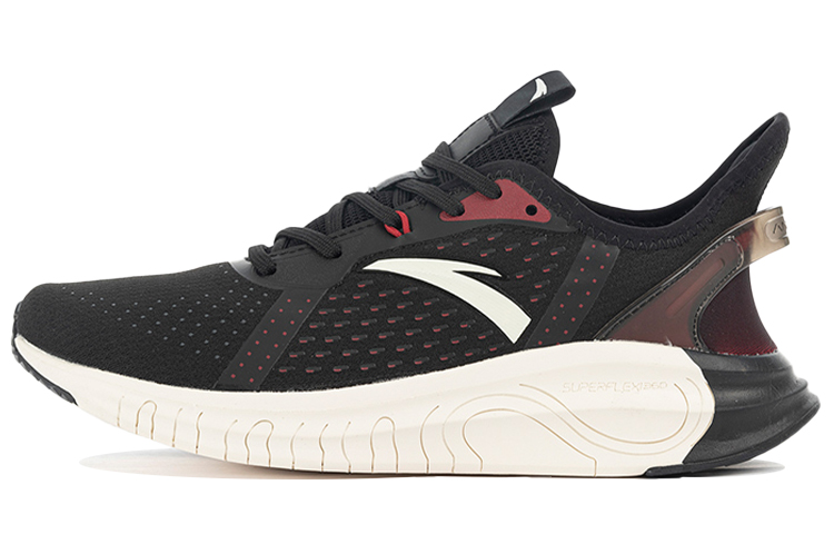 Anta Mesh Breathable Abrasion Resistant Breathable And Wear resistant Low top Running Shoes Men’s Black
