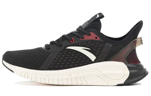 Anta Mesh Breathable Abrasion Resistant Breathable And Wear resistant Low top Running Shoes Men's Black