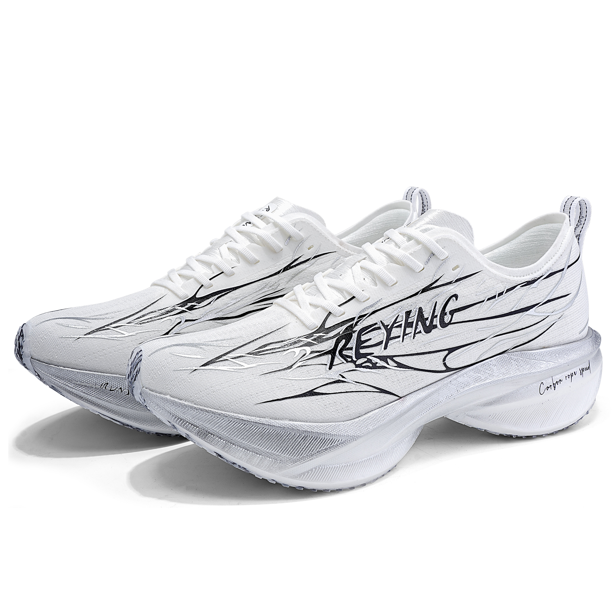 REYING Low top Running Shoes Unisex Hengdu Silver White