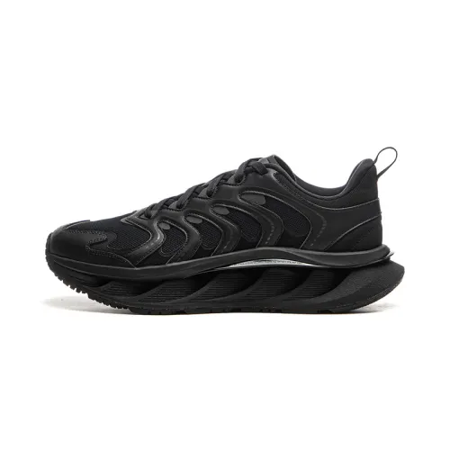 Li Ning Slip Resistant Low top Casual Shoes Men's Black