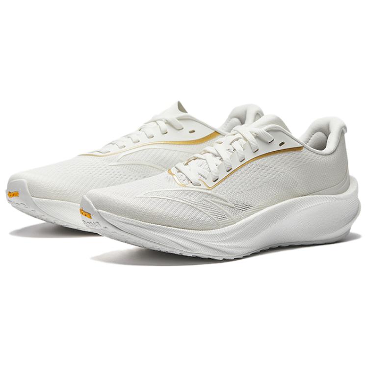 Anta Asphalt Roadmaster 3V Cushioning Breathable Low top Nitrogen Technology Racing Running Shoes Men’s White Gold