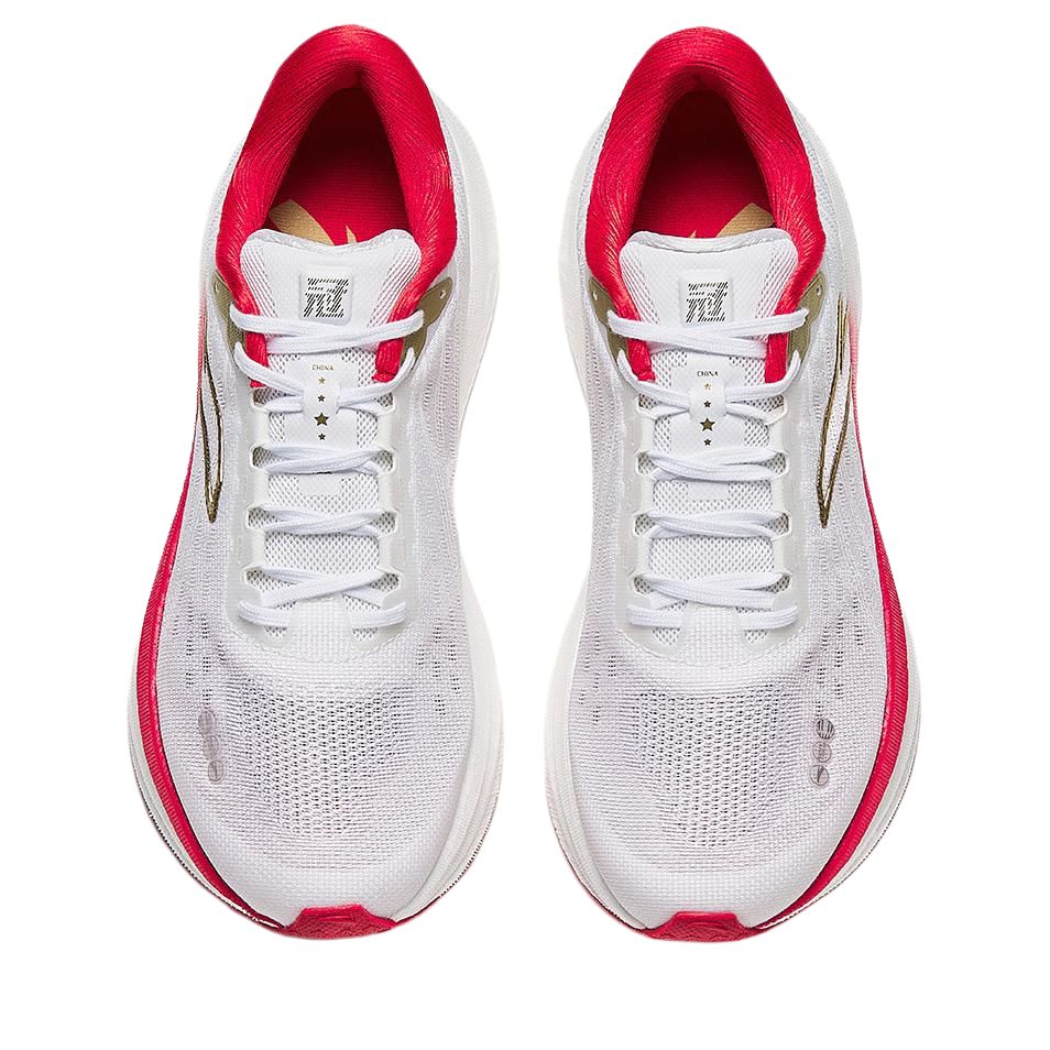 Anta Champion 3 Cushioning Abrasion Resistant Lightweight Low top Long Distance Running Shoes Men’s White Red