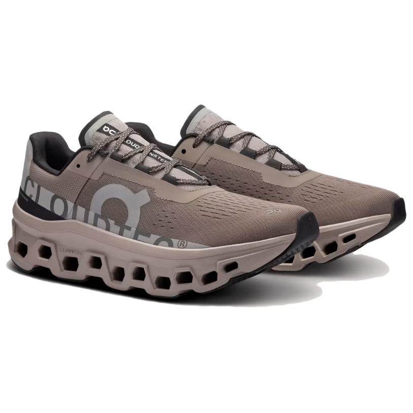 On CloudmOnster Running Shoes Men Low-top Light Brown