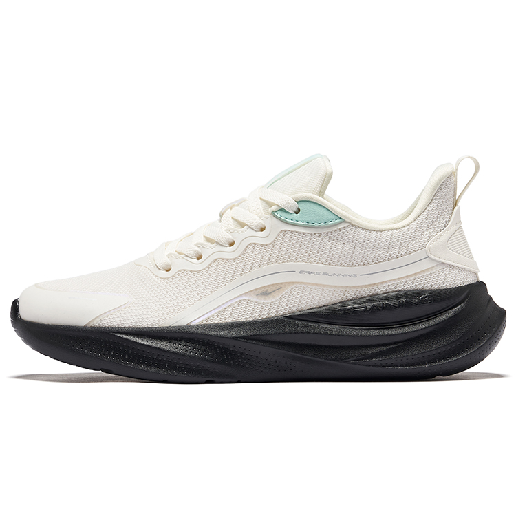 Erke Cushioning Breathable Rebound Low top Casual Running Shoes Women’s Microcrystal White Jet Black