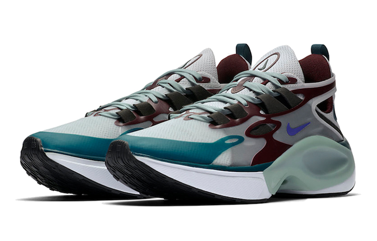 Мужские кроссовки Nike D/MS/X (белый / серый / фиолетовый / зеленый / коричневый) — Белый / серый / фиолетовый / зелёный / коричневый — фото 3