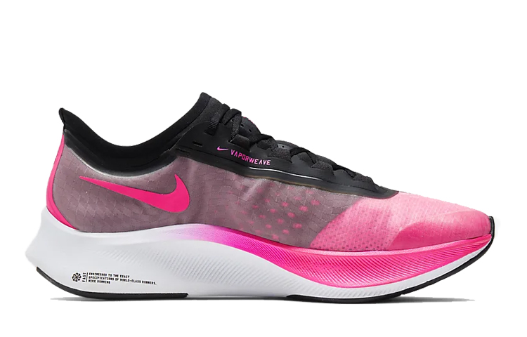 Мужские кроссовки Nike Zoom Fly 3 (черно-розовые) — Чёрныйрозовый — фото 2