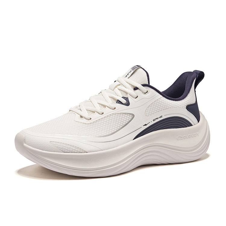 Erke Cushioning Rebound Abrasion Resistant Low top City Commuting Running Shoes Men’s Microcrystal White Cosmic Blue