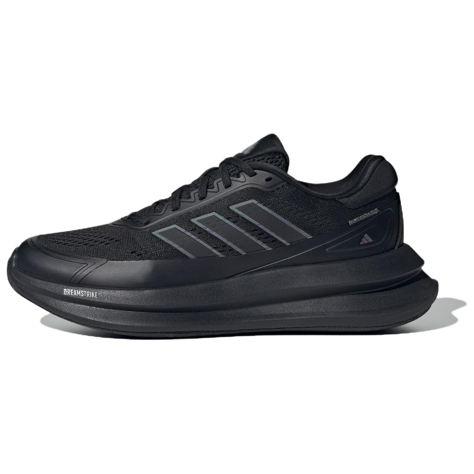 Adidas NOVAWAVE PU, Textile, Synthetic Leather Low top Casual Running Shoes Men’s Black