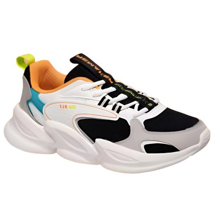QIAODAN Cushioning, Wear Resistant Low top Running Shoes Men’s Black White