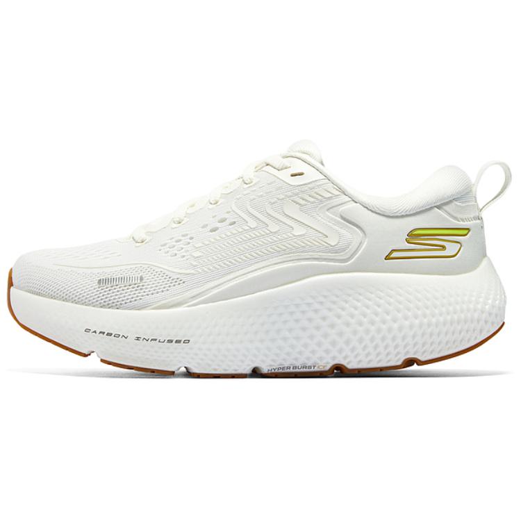 Skechers Skechers Go Run Max Road 6 Comfortable and Versatile Low-top Running Shoes Women's White
