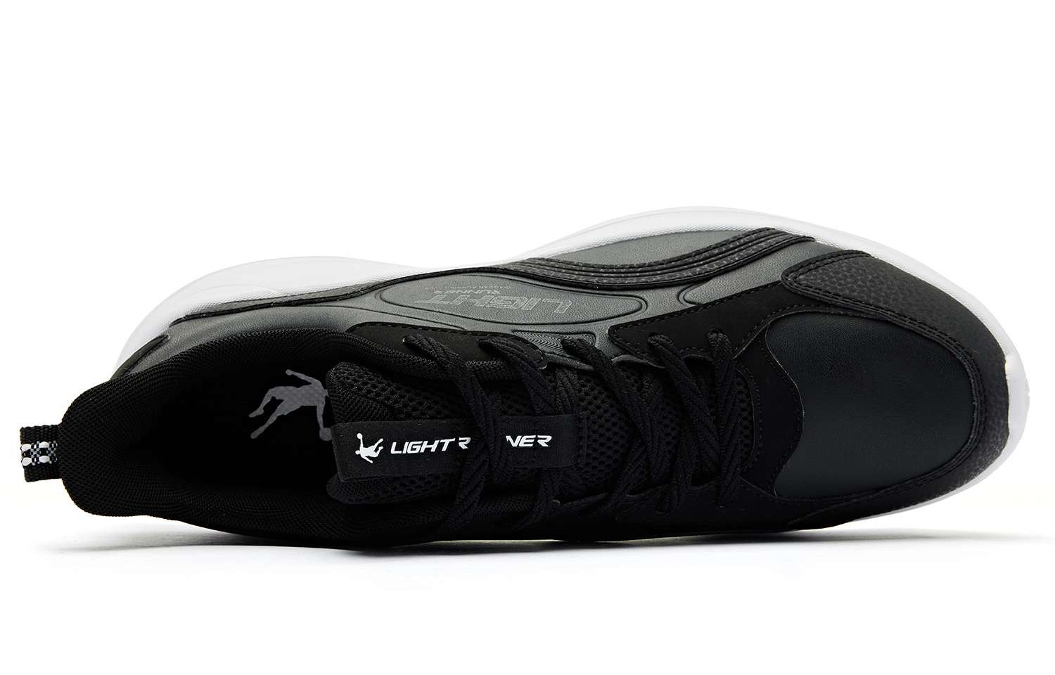 QIAODAN Cushioning Abrasion Resistant Lightweight Low top Running Shoes Men’s Black White
