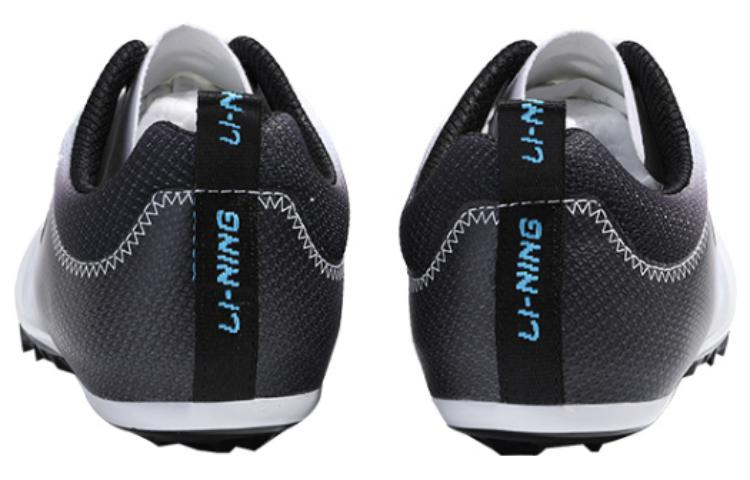 Li Ning Synthetic Leather Cushioning Slip Resistant Abrasion Resistant Low top Running Shoes Unisex White Black